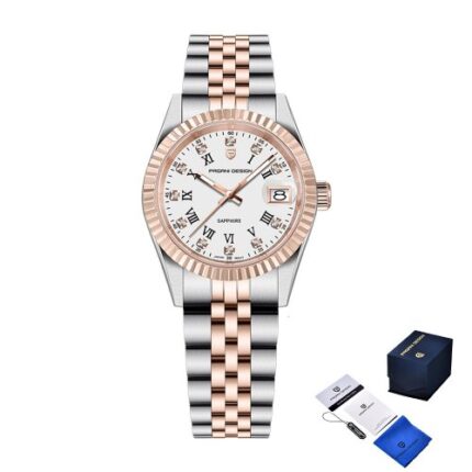 Жіночий годинник Pagani Design PD-1794L Silver-Rose Gold-White