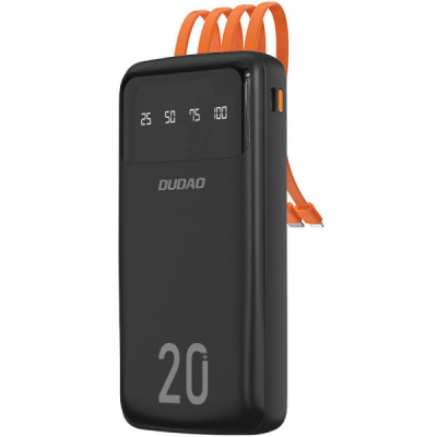 Батарея універсальна Dudao K6Pro+ 20000mAh 10W with USB-C/Lightning/MicroUSB/USB-A cables (6977196682393)