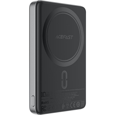 Батарея універсальна Acefast Magnetic Wireless 10000mAh 20W PD, QC/3.0, QI 15W, M12 Black (6974316283393)